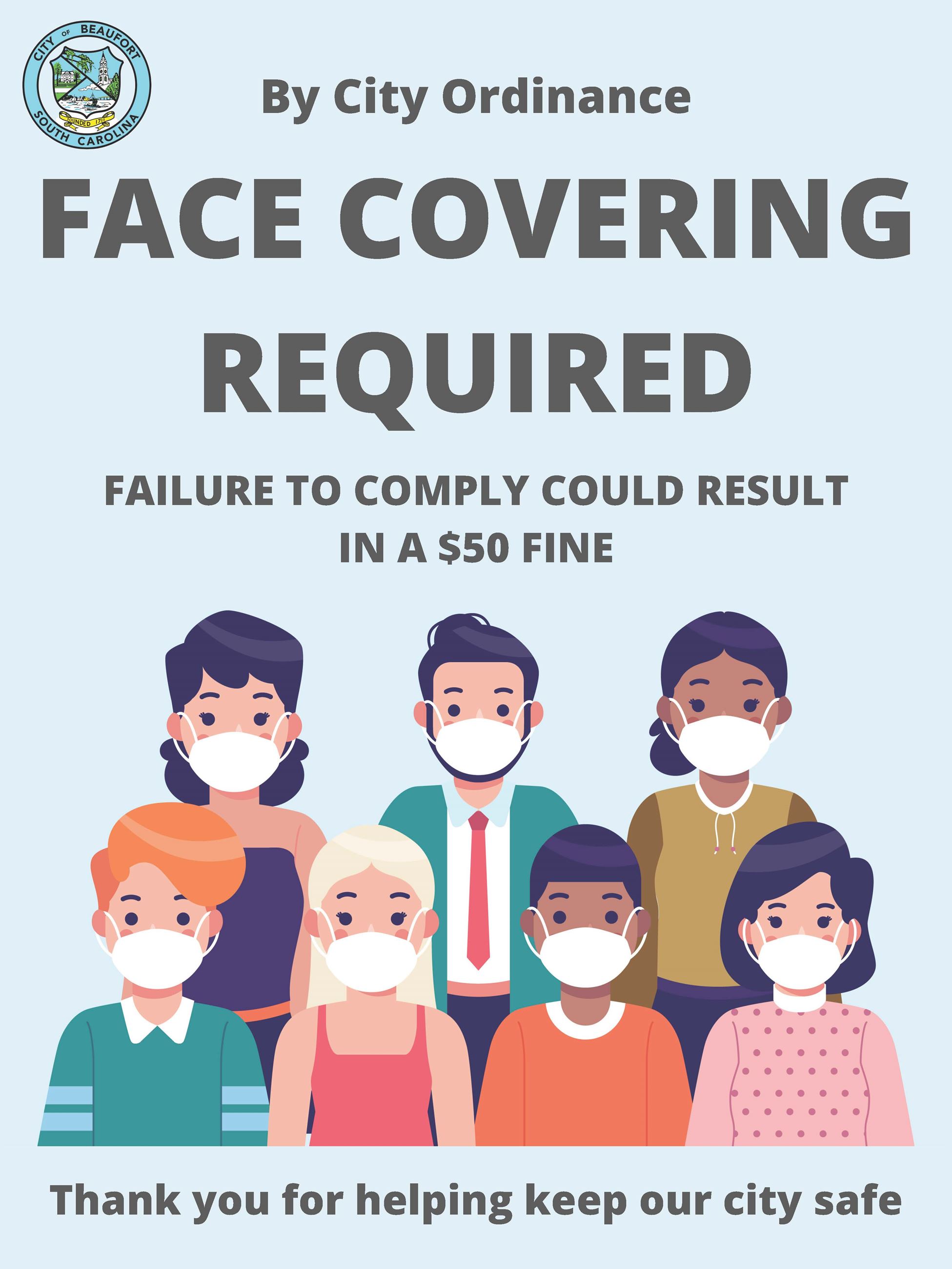 Face Covering Required with Thank You