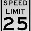 25 mph sign