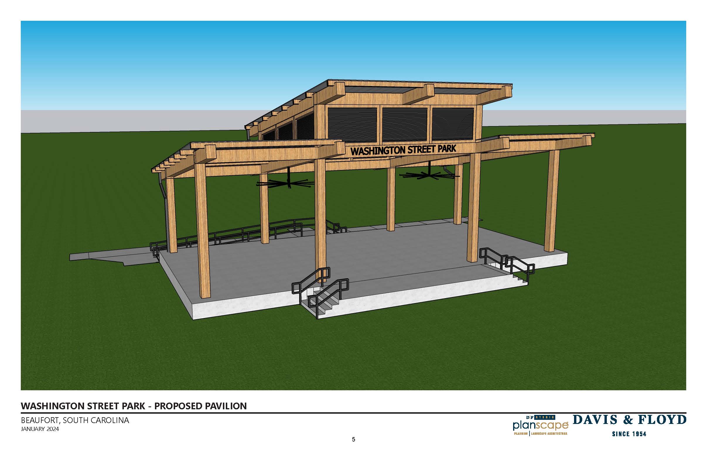 Washington Street Park Pavilion Rendering