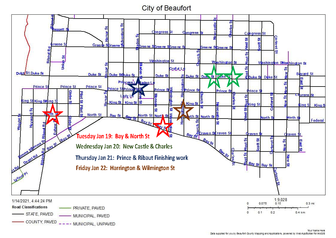 Tree Trimming Jan 19-22 map