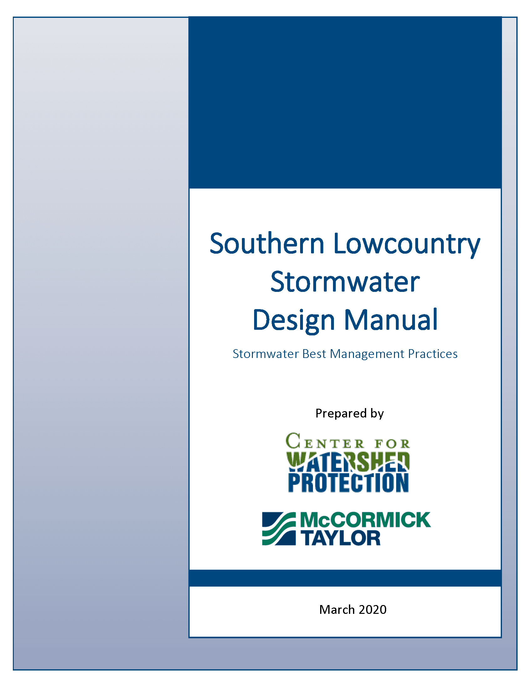 Stormwater Manual cover page